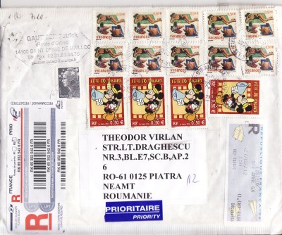Plic circulat Franta- Romania foto