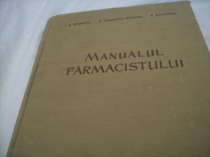 manualul farmacistului -partea I elemente de tehn. farmaceutica- 1958 foto