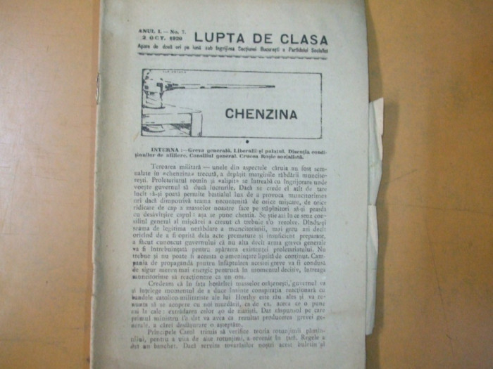 Lupta de clasa Anul I No. 7 2 0ct. 1920, apare de două ori pe lună, 017