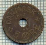 6153 MONEDA - DANEMARCA (DANMARK) - 5 ORE - ANUL 1932 -starea care se vede, Europa