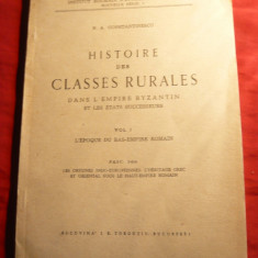 N.A.Constantinescu- Istoria Clasei rurale in timpul Imperiului Bizantin-lb.franc