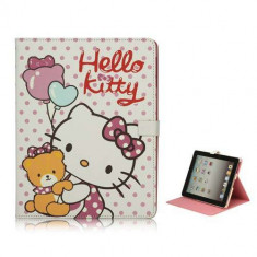 Husa iPad 3 Wi-Fi Polka Dot Hello Kitty Din Piele Cu Stand foto