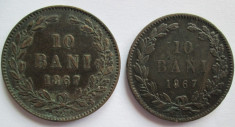 2 x 10 bani 1867: watt&amp;amp;co &amp;amp; heaton foto