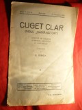 Revista - Cuget Clar - Noul Semanator - condusa de N. Iorga - 1939 12 oct