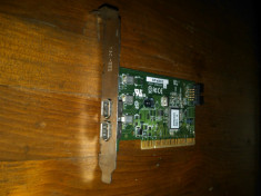 PLACA PCI ADAPTOR CU 2 port-uri firewire ieee 1394 foto