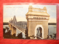 Ilustrata clasica Podul de la Cernavoda- Dobrogea ,cu inscriptia originala foto