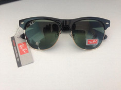 Ochelari de soare Ray Ban Clubmaster Made in Italy rama neagra lentila verde foto