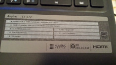 Laptop Acer Aspire E1-572, modelul cu ecran FHD foto