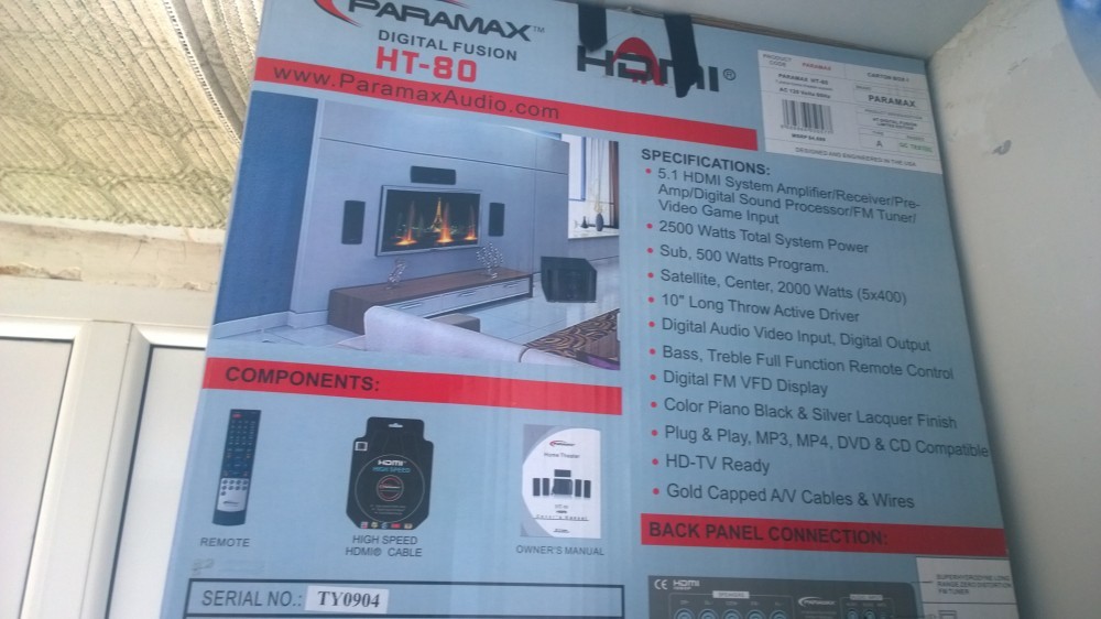 PARAMAX Digital Fusion HT-80 Home Theater System-unic in romania ...