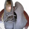 Ghete/Botine/Pantofi platforme gri &quot; New Look &quot; UK , 7 / 40