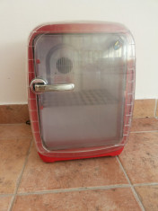 Frigider auto-camping,portabil ,alimentare 12-220 V,cu usa frontala transparenta foto