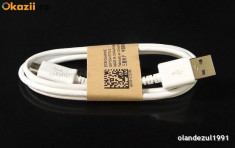 Cablu date incarcare Alb MicroUSB Alcatel OT-991 foto