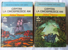 CAPITAN LA CINCISPREZECE ANI - 2 vol. Ed.III, Jules Verne, 1970. Cu ilustratii foto