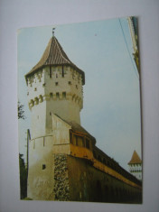 Carte postala / Sibiu, zidul cetatii (anii 80) foto