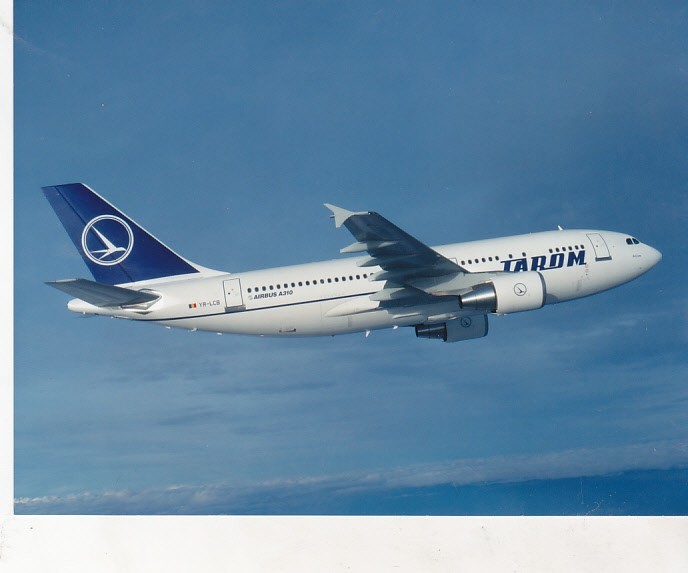 bnk cp Poza publicitara Airbus Industrie - A310 in Tarom Romania 1992