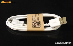Cablu date incarcare Alb MicroUSB Alcatel OT-995 foto