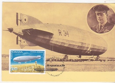 bnk fil Maxima - Aeromfila 1979 - Dirijabilul R-34 foto
