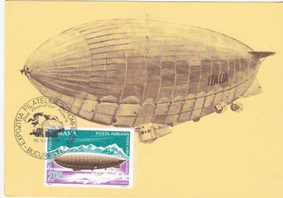 bnk fil Maxima - Aeromfila 1979 - Dirijabilul N 4 Italia foto
