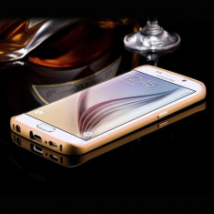 Bumper Samsung Galaxy S6 Edge G925F Aluminiu Gold foto