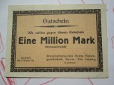 1 Eine million mark 1923 Germania , un milion marci germane notgeld Leipzig