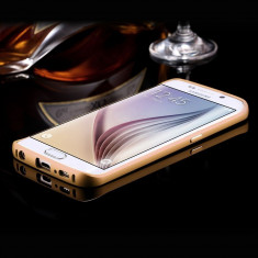 Bumper Samsung Galaxy S6 G920F Aluminiu Gold foto