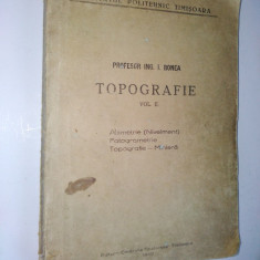 Topografie Vol. II Ing. I. Bonea 1950