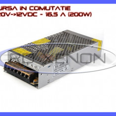 SURSA ALIMENTARE - ALIMENTATOR IN COMUTATIE 220V-12V - 15A AMPERI A 200W