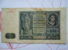50 Zlotych 1941 Polonia , zloti foto