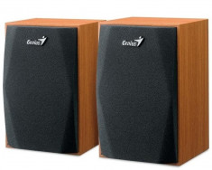 Boxe Genius 2.0 SP-HF150 4W RMS negru+lemn cires foto