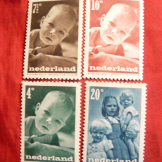 Serie - Pt.Copii 1947 Olanda , 5 val.