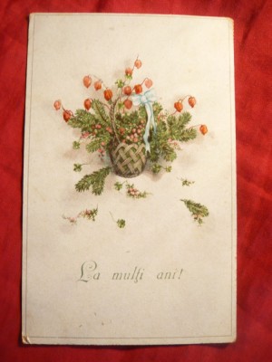 Ilustrata - Felicitare de Craciun ,circ. cu stamp. Campulung Muscel 1923 foto