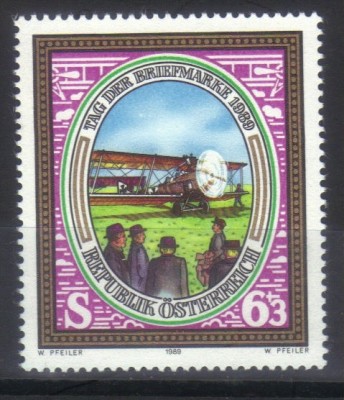 AUSTRIA 1989, Aviatie, serie neuzata, MNH foto