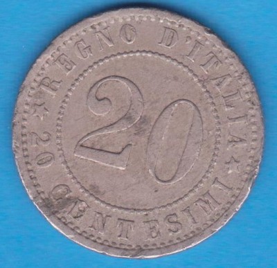 (M729) MONEDA ITALIA - 20 CENTESIMI 1895 - REGAT foto