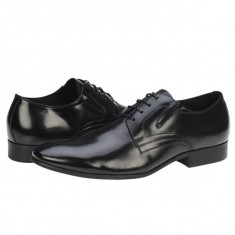 Pantofi eleganti piele barbati Eldemas Robert negru 6A702BLACK foto