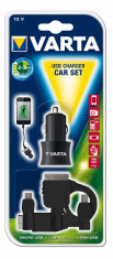 Incarcator masina Varta Car Set 12V Micro-USB/Mini-USB/iPhone foto