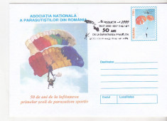 bnk fil Aerofilatelie - Aeromfila 2000 Bacau - parasutism foto