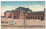 % carte postala (ilustrata)-ARAD -Gara