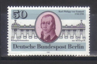 GERMANIA BERLIN 1981, Aniversari, Arhitectura, serie neuzata, MNH foto