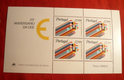 PORTUGALIA 1982 &amp;ndash; UNIUNEA EUROPEANA, bloc nestampilat AF18 foto