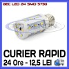 BEC LED E14, E27 - 24 SMD 5730 - ECHIVALENT 40W, 420 LUMENI - ALB CALD, ALB RECE, 20 - 50, &gt; 10000, Becuri economice, ZDM