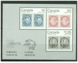 CANADA 1978 EXPO CAPEX 78 ,PERSONALITATI ,COLITA NESTAMPILATA DANTELATA