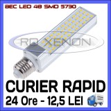 BEC LED APLICA E14, E27 - 48 SMD 5730 - ECH 90W, 890 LUMENI - ALB CALD, ALB RECE, Becuri LED, Rece (4100 - 4999 K), ZDM