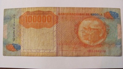 CY - 100000 kwanzas 1991 Angola foto