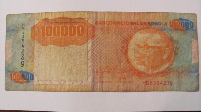 CY - 100000 kwanzas 1991 Angola
