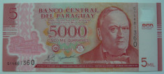 Republica Paraguay - 5000 Guaranies 2011 foto