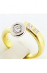 Inel aur 18k, 750, diamant de cca. 0.30 ct, 7.64 grame foto