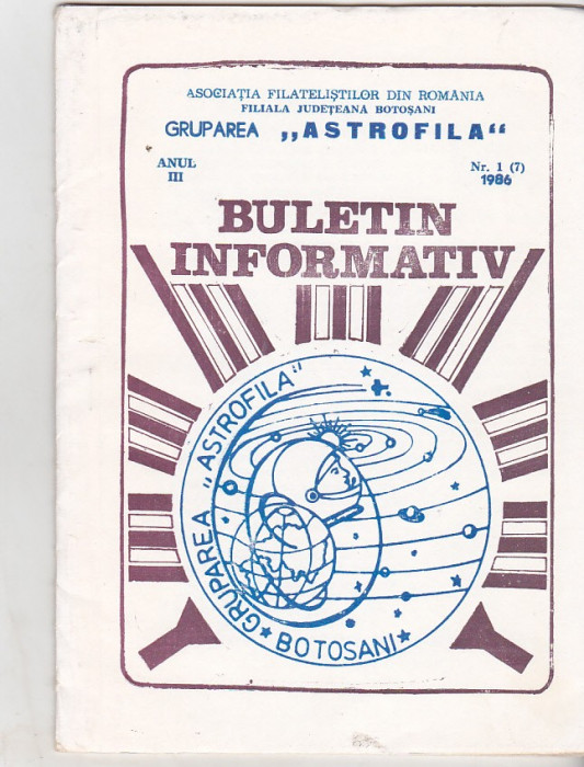 bnk fil Astrofila - Buletin informativ 1/1986