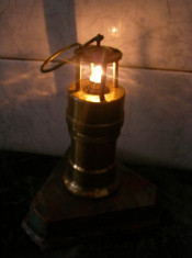 MACHETA MINERIT LAMPA DE MINA (BRONZ) foto