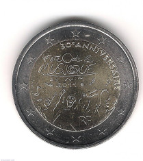 FRANTA moneda 2 euro comemorativa 2011, UNC foto