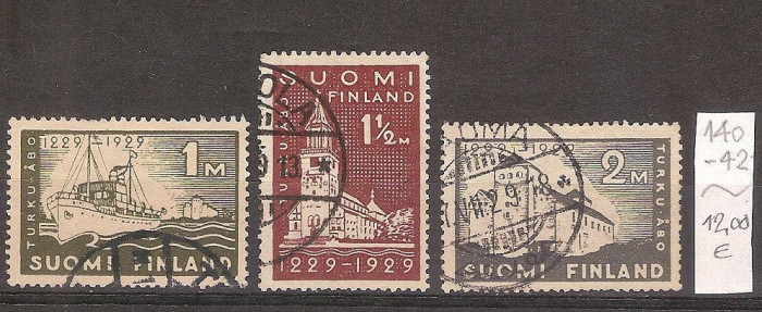 Finlanda, 1929, monumente, nava, seria stampilata